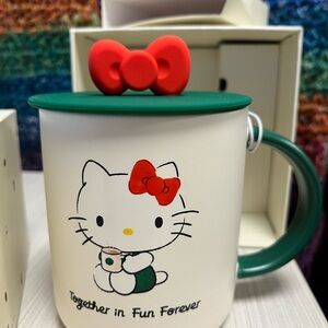 Sanrio Hello Kitty Mug with Red and Green Accents